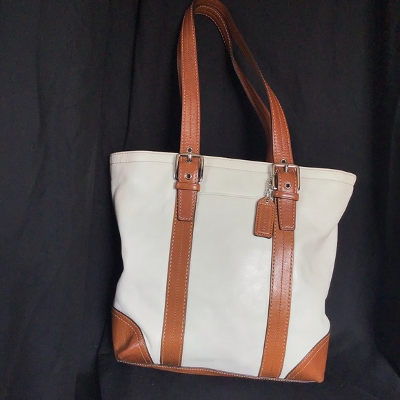 Coach Handbags - Coach Hampton Shopper 11201 Leather Tote Bag
